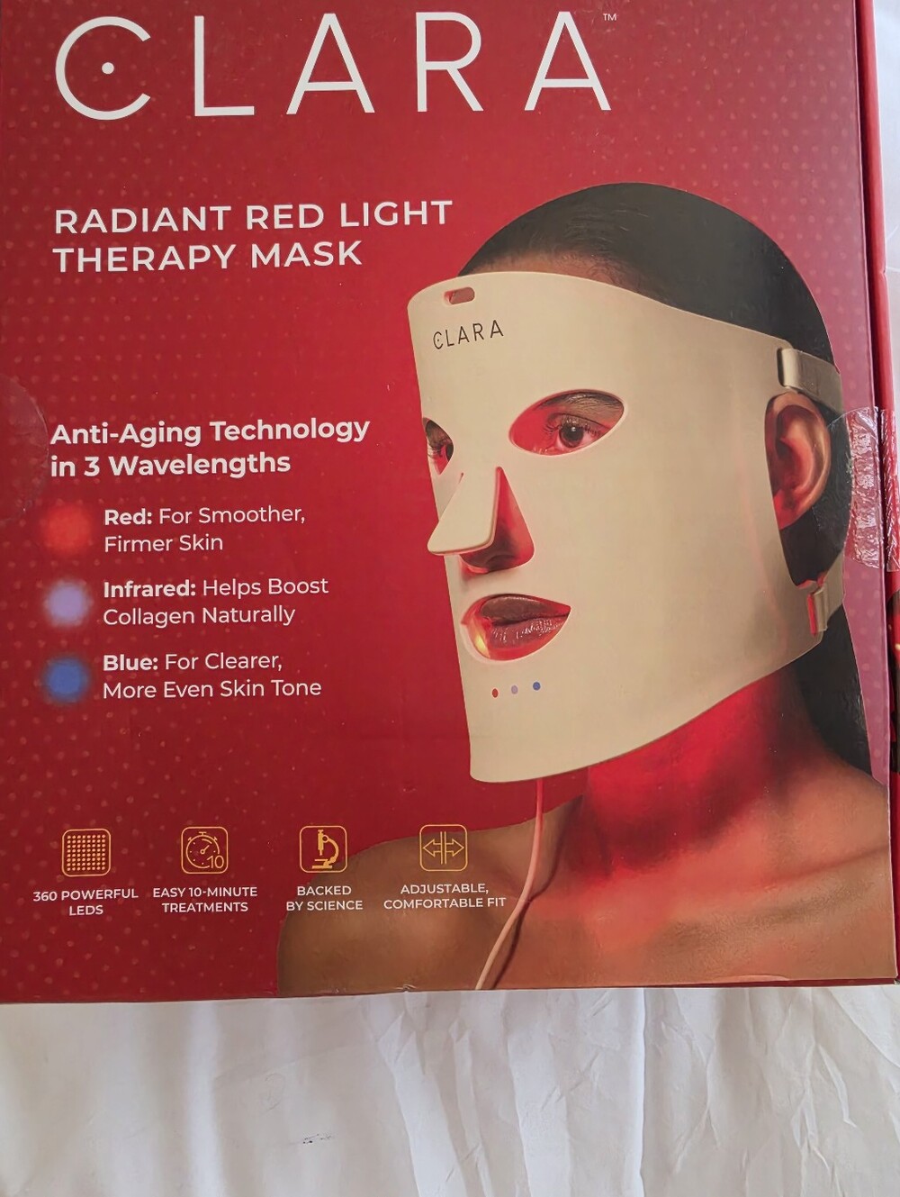 🎁 Perfect Gift!! Clara Red Light LED Therapy Face Mask Infrared Anti-aging
Skin
